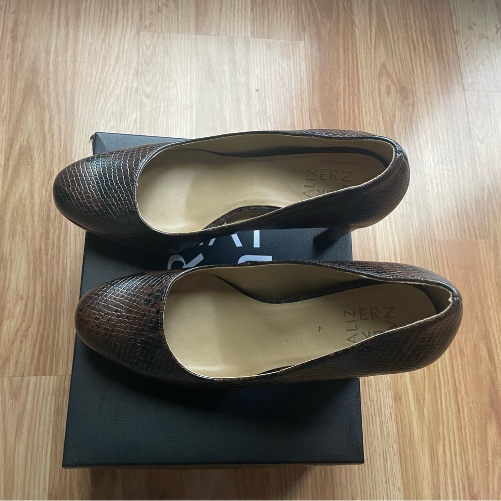 Naturalizer Pumps- Brown Python Style Print-Worn … - image 2